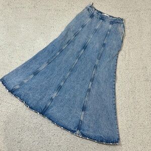 Zara Blue Denim Maxi Skirt Size M